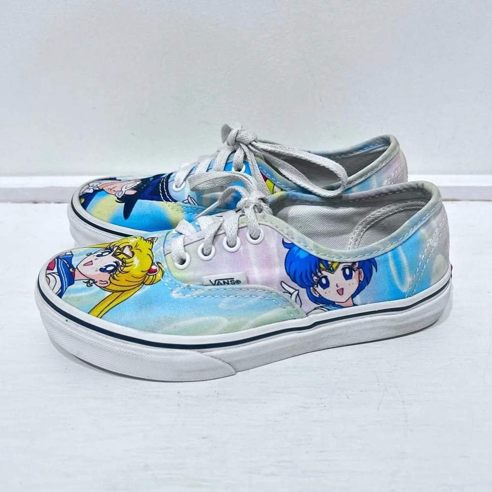 Vans Kid x Sailor Moon Authentic Pretty Guardian & Tuxedo Mask Sneakers Size 2 - Picture 3 of 11